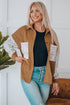 Patchwork Corduroy Buttoned Shirt Jacket